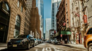 In 2025, this bustling city street scene, with its mix of historic and modern architecture, could potentially offer inspiration related to the Charging Standards for Byte Influencer Promotions in China.
