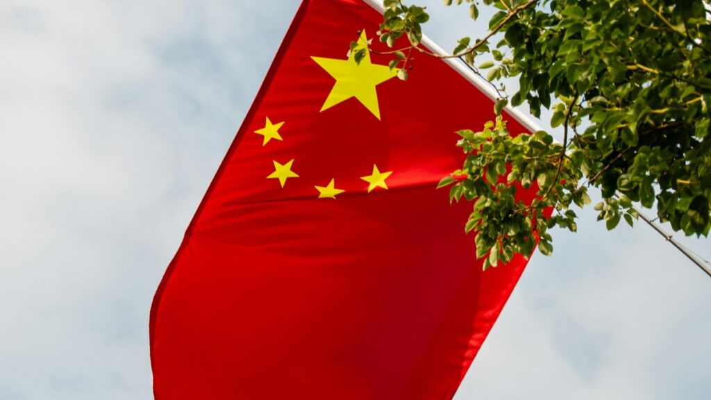 这是一张展示中国国旗的照片，鲜红的旗帜上点缀着五颗黄色的五角星，其中一颗较大，四颗较小，象征着中国共产党领导下的人民大团结。国旗在微风中飘扬，背景是蓝天和几片树叶，增添了一份生动与自然。 至于2025年中国Zalo网红推广合作收费标准，这可能会因网红的知名度、粉丝基础、内容质量以及推广目标的不同而有所差异。通常，这类合作可能包括固定费用和基于业绩的提成。具体的收费标准需要与网红或其管理团队进行详细讨论，以确保双方对合作的期望和责任有清晰的理解，从而实现最佳的推广效果。
